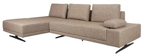 Dutchbone Shelly Cinnamon Moderne Hoekbank Chaise Longue Links Cinnamon