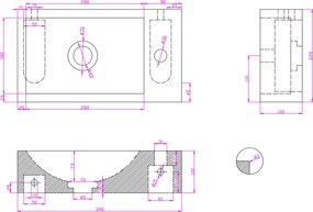 Saniclear White Travertin fonteinset met gebogen kraan in RVS