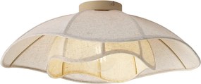 Japandi plafondlamp beige stof 55cm - Haru