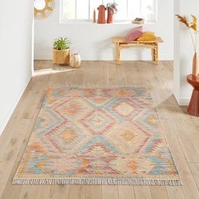 Vloerkleed kilim in wol, Bebera