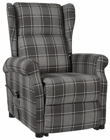 vidaXL Sta-op-stoel verstelbaar stof grijs