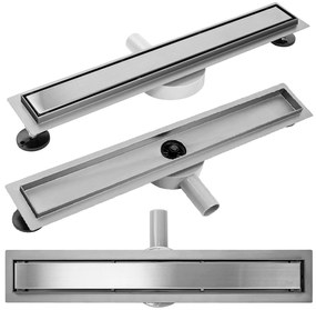 Lineaire afvoer Rea Pure Neo PRO Brush Steel 50