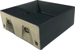 Salenzi Spy Fontein met clickwaste 30x30 cm mat zwart