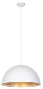 Industriële hanglamp wit met goud 50 cm - Magna Eco Industriele / Industrie / Industrial, Modern E27 rond Binnenverlichting Lamp