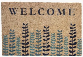 Handbeschilderde kokos deurmat Welcome