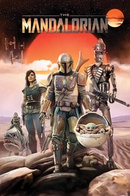 Poster Star Wars - The Mandalorian - Group, (61 x 91.5 cm)