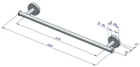 Plieger Como handdoekbeugel magnetisch 43cm RVS-look