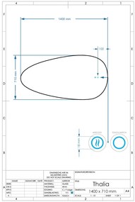 Gliss Design Thalia badkamer spiegel met verlichting 140x71cm