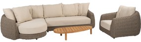 Maxime chaise loungeset 4 delig teak rope terre 4 Seasons Outdoor