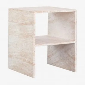 Bijzettafel In Galia Travertijnlook Cement Travertine - Sklum