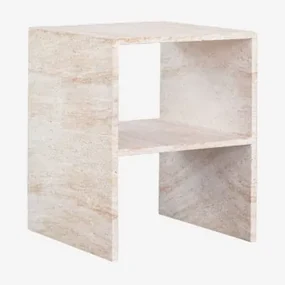 Bijzettafel In Galia Travertijnlook Cement Travertine - Sklum