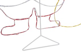 Kerst vloerlamp kerstman 117cm incl. LED met timer IP44 - Pax