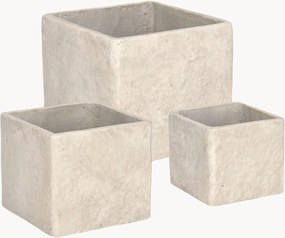 Handgemaakte outdoor bloempotten Meili, 3-delig