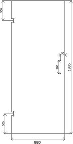 Saniclear Modern glazen deur 90x200cm