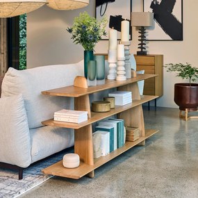 Massief eiken lage boekenkast, groot model, ILOSS