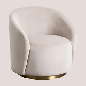 Sidoni Fauteuil In Fluweel Bruin - Tarwe - Sklum