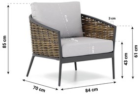 Tuinstoel Aluminium/wicker Transparant Coco Lanai