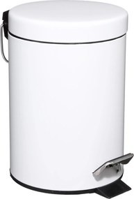 5Five Colorama Pedaalemmer - 3 Liter - Wit - Metaal