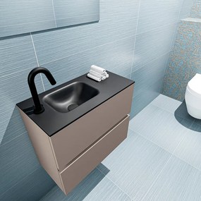 Mondiaz Ada 60cm toiletmeubel smoke met wastafel urban links 1 kraangat