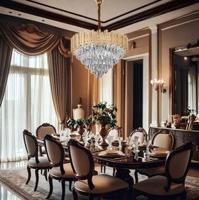 Hanglamp met kristallen G050-CP 50CM GOLD