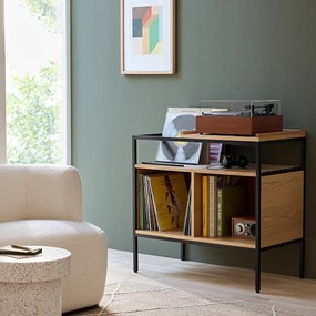 Vinylmeubel in eik en metaal L87 cm, Volga