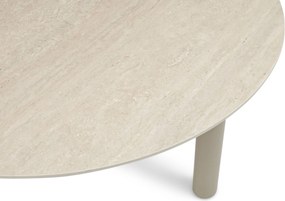 Dining Tuintafel rond 140 cm met lazy susan Zand/Beige Trino