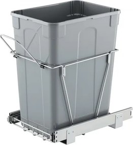 VEVOR 35 Qt uittrekbare prullenbak voor keukenkastjes, onderbouwprullenbak met robuust metalen schuifsysteem met volledige uittrekfunctie en handgreep voor gootsteenprullenbak