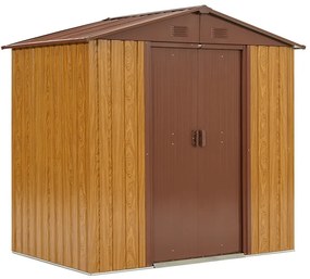 Metalen tuinhuisje Helsinki 1,9 x 1,3 m Store Boss bruin