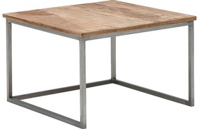 Goossens Salontafel Kay vierkant, hout mango bruin, urban industrieel, 65 x 42 x 65 cm