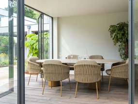 4 Seasons Outdoor Molina tuinstoel amber Tuinstoel   beige weerbestendig