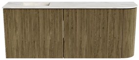 Mondiaz Joya DLux 100cm toiletmeubel ronding rechts dusk met wastafel faye links 1 kraangat ostra