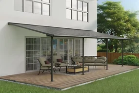 Aluminium terrasoverkapping Sierra Palram - Canopia 3 x 7,3 m antraciet Heat Block