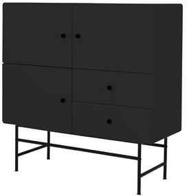 Tenzo Cocktail Moderne Wandkast Black - 106x40x107cm.