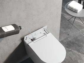Clou Clever douche wc met turboflush en softclose zitting wit glans