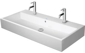 Duravit Vero Air Opbouw Wastafel - 100x47cm - 2 kraangaten - met overloop - geschikt voor meubel - geslepen - wit 2350100026