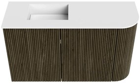 Mondiaz Joya 70cm toiletmeubel ronding rechts shadow met wastafel faye links 1 kraangat talc