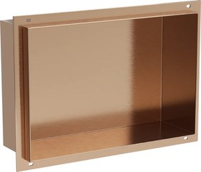 Mexen X-Wall-NR niche plank zonder flens 30 x 20 cm, geborsteld koper - 19C1302010