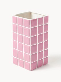 Design vaas Tile met tegellook, H 21 cm