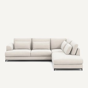 Omvormbare hoekbank rechts in chenille fluweel, Marsile