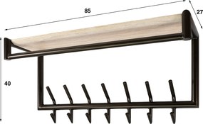 Kapstok Met Hoedenplank En 7 Haken