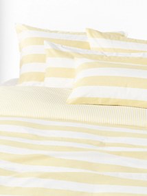 Gestreept katoenen omkeerbaar dekbedovertrek Lorena