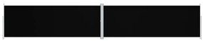 vidaXL Tuinscherm uittrekbaar 220x1200 cm zwart