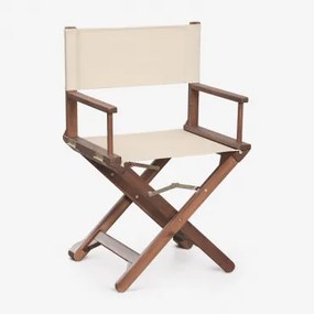 Pack Van 2 Inklapbare Regisseursstoelen Van Acaciahout Ridley Tapioca Beige - Sklum