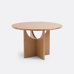 Ronde tafel voor 4/6 personen, in eik, Minimal