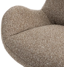 Oorfauteuil Modern Bruine Stof