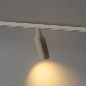 Moderne spot beige met wit voor railsysteem 1-fase - Slimline Uzzy