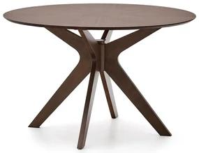 Kave Home Naanim Ronde Eettafel Walnootfineer 120 Cm - 120 X 120cm.