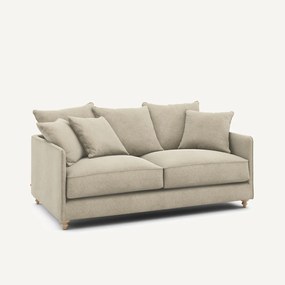 3-zits compacte slaapbank in linnen fluweel, LAZARE