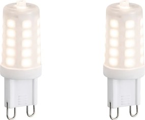 Set van 2 G9 dimbare LED lampen opaal 3W 250 lm 3000K