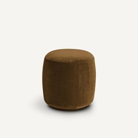 Poef van fluweel, Rosebury, ontwerp door Emmanuel Gallina